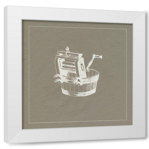 Laundry Tips V White Modern Wood Framed Art Print by Popp, Grace