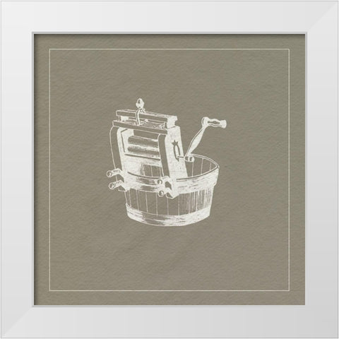 Laundry Tips V White Modern Wood Framed Art Print by Popp, Grace