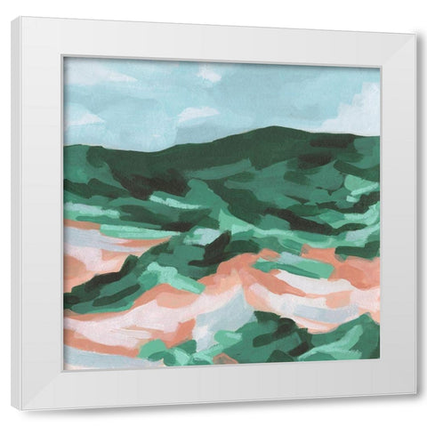 Seafoam Hills II White Modern Wood Framed Art Print by Vess, June Erica