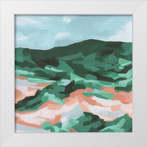Seafoam Hills II White Modern Wood Framed Art Print by Vess, June Erica