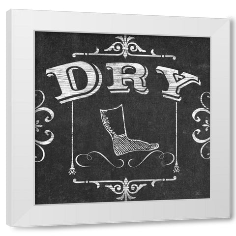 Vintage Laundry Signs III White Modern Wood Framed Art Print by Vess, June Erica