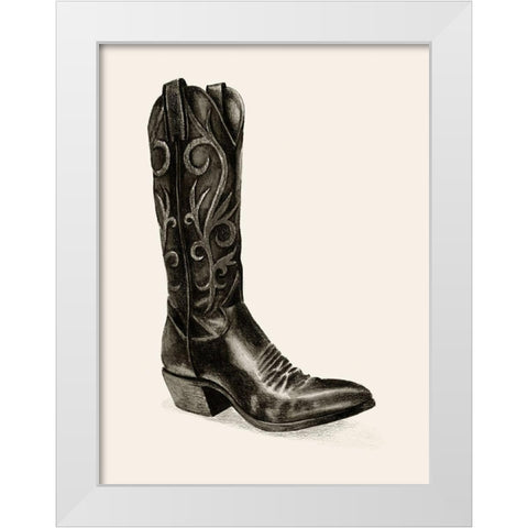 Shiny Boots I White Modern Wood Framed Art Print by Popp, Grace