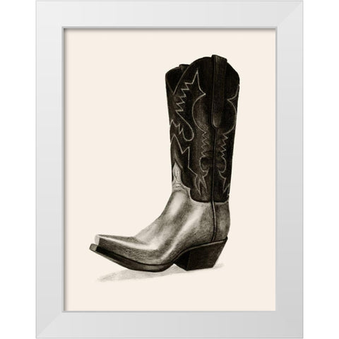 Shiny Boots II White Modern Wood Framed Art Print by Popp, Grace