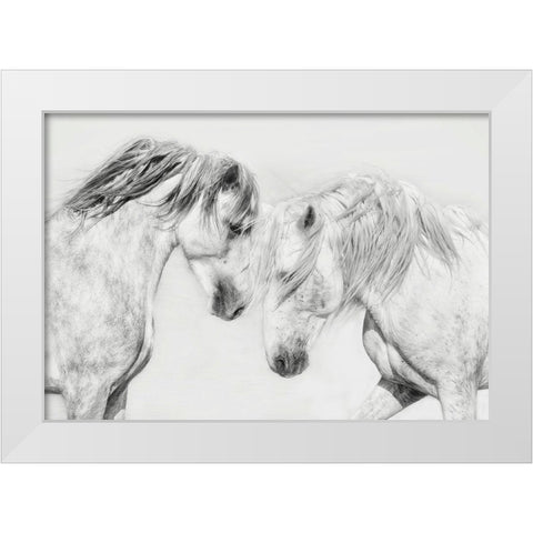 Equine Portrait I White Modern Wood Framed Art Print by PHBurchett