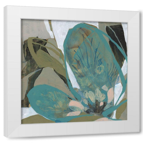 Petal Puzzle II White Modern Wood Framed Art Print by Goldberger, Jennifer