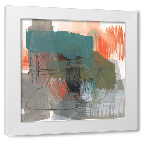 Central Fuse I White Modern Wood Framed Art Print by Goldberger, Jennifer