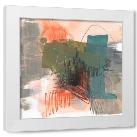 Central Fuse II White Modern Wood Framed Art Print by Goldberger, Jennifer