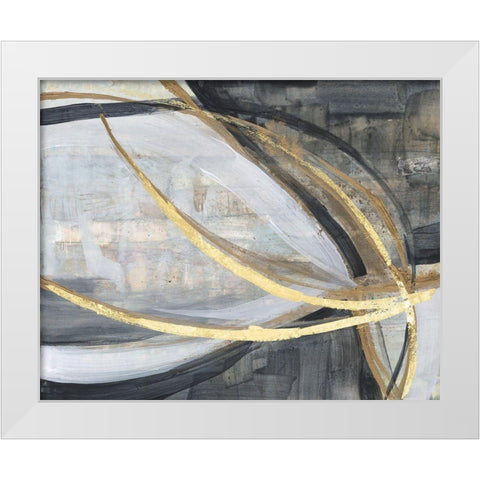 Twisting Vortex I White Modern Wood Framed Art Print by Goldberger, Jennifer