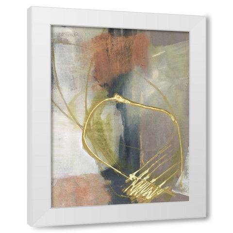 Burnished Loops I White Modern Wood Framed Art Print by Goldberger, Jennifer