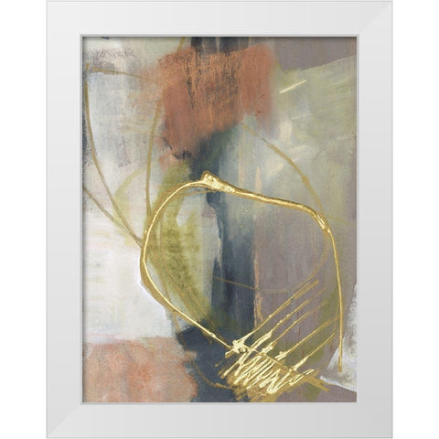 Burnished Loops I White Modern Wood Framed Art Print by Goldberger, Jennifer