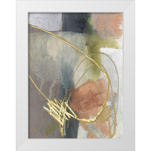 Burnished Loops II White Modern Wood Framed Art Print by Goldberger, Jennifer