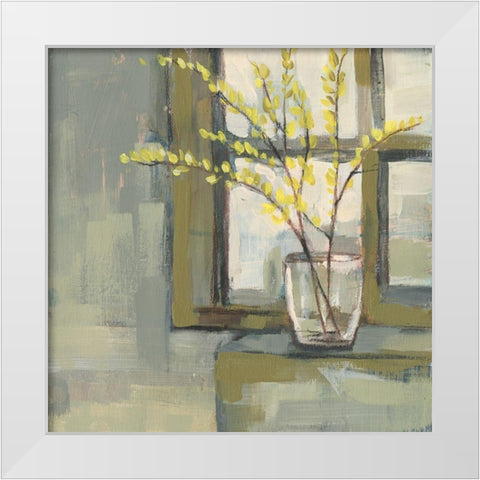 Sign of Spring I White Modern Wood Framed Art Print by Goldberger, Jennifer