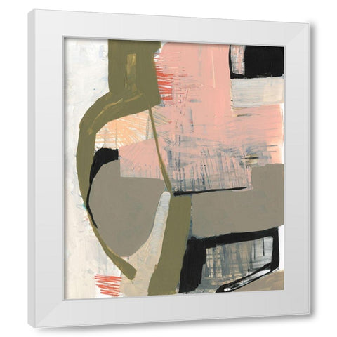 Scribbles and Shapes I White Modern Wood Framed Art Print by Goldberger, Jennifer