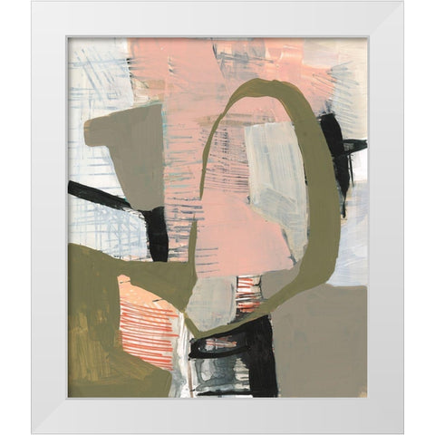 Scribbles and Shapes II White Modern Wood Framed Art Print by Goldberger, Jennifer