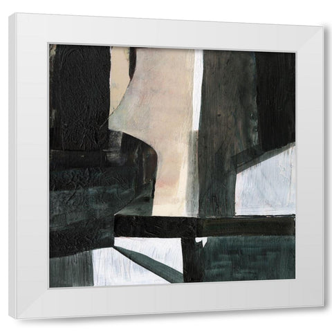 Deconstructed Ebony I White Modern Wood Framed Art Print by Goldberger, Jennifer