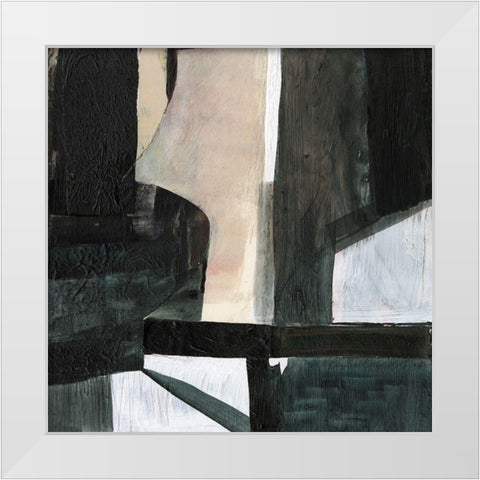 Deconstructed Ebony I White Modern Wood Framed Art Print by Goldberger, Jennifer