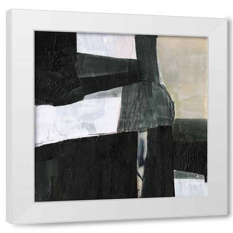 Deconstructed Ebony II White Modern Wood Framed Art Print by Goldberger, Jennifer