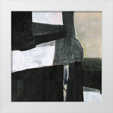 Deconstructed Ebony II White Modern Wood Framed Art Print by Goldberger, Jennifer