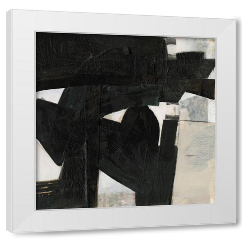 Deconstructed Ebony III White Modern Wood Framed Art Print by Goldberger, Jennifer