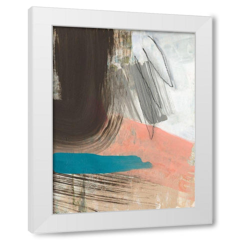 Swiped I White Modern Wood Framed Art Print by Goldberger, Jennifer