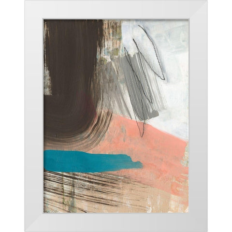 Swiped I White Modern Wood Framed Art Print by Goldberger, Jennifer