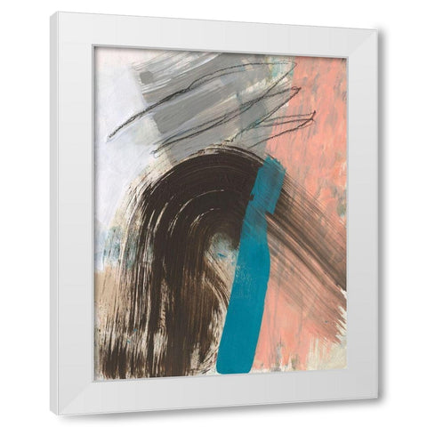 Swiped II White Modern Wood Framed Art Print by Goldberger, Jennifer