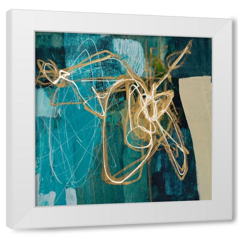 Blue Spectrum II White Modern Wood Framed Art Print by Goldberger, Jennifer