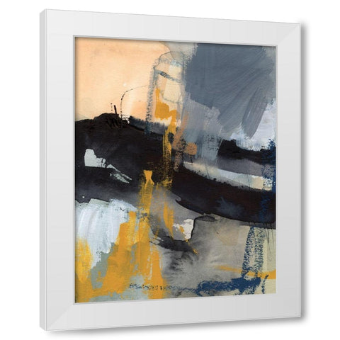 Incite I White Modern Wood Framed Art Print by Borges, Victoria