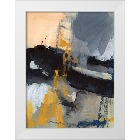 Incite I White Modern Wood Framed Art Print by Borges, Victoria