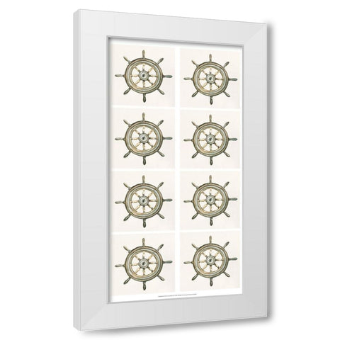 8-UP At the Helm II White Modern Wood Framed Art Print by Caroline, Emma