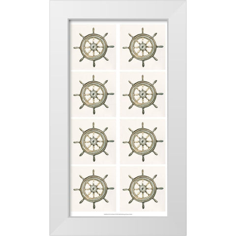 8-UP At the Helm II White Modern Wood Framed Art Print by Caroline, Emma