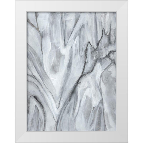 Marbled White II White Modern Wood Framed Art Print by Goldberger, Jennifer