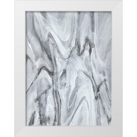 Marbled White IV White Modern Wood Framed Art Print by Goldberger, Jennifer