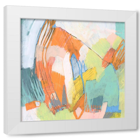 Candied Sherbet I White Modern Wood Framed Art Print by Goldberger, Jennifer