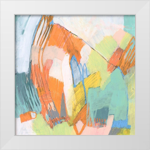 Candied Sherbet I White Modern Wood Framed Art Print by Goldberger, Jennifer