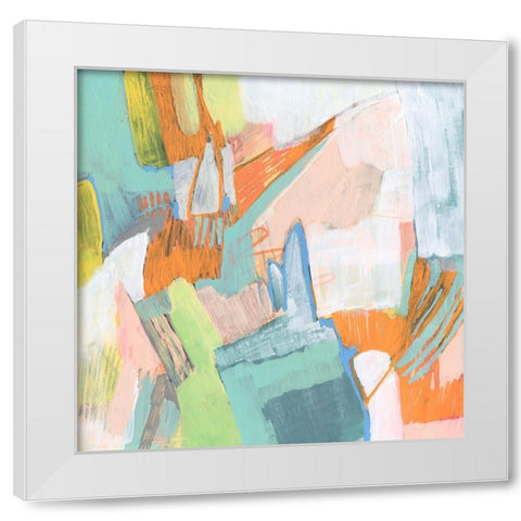 Candied Sherbet II White Modern Wood Framed Art Print by Goldberger, Jennifer