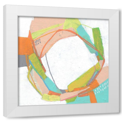 Candy Whorl I White Modern Wood Framed Art Print by Goldberger, Jennifer