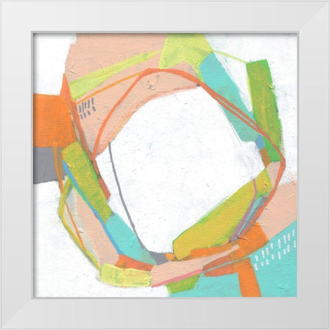 Candy Whorl I White Modern Wood Framed Art Print by Goldberger, Jennifer