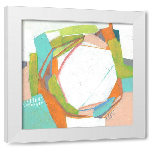 Candy Whorl II White Modern Wood Framed Art Print by Goldberger, Jennifer