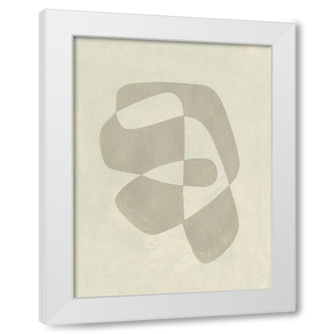 Soft Shape I White Modern Wood Framed Art Print by Caroline, Emma
