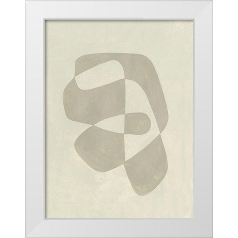 Soft Shape I White Modern Wood Framed Art Print by Caroline, Emma