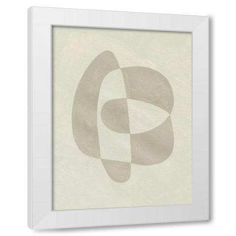 Soft Shape III White Modern Wood Framed Art Print by Caroline, Emma