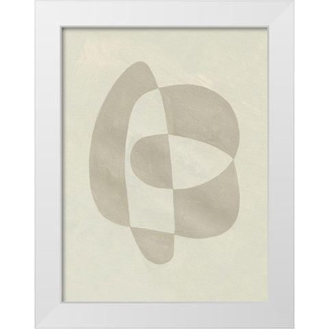 Soft Shape III White Modern Wood Framed Art Print by Caroline, Emma