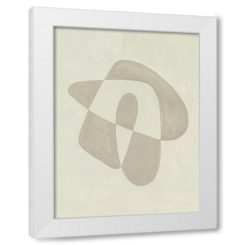 Soft Shape IV White Modern Wood Framed Art Print by Caroline, Emma