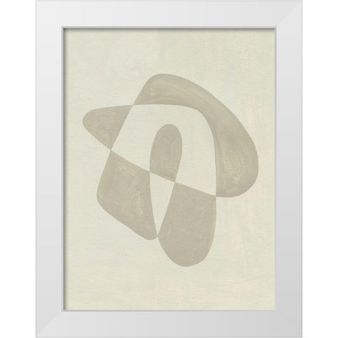 Soft Shape IV White Modern Wood Framed Art Print by Caroline, Emma