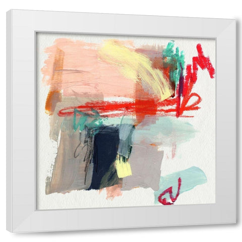 Abstract Metro Maps I White Modern Wood Framed Art Print by Parker, Jennifer Paxton