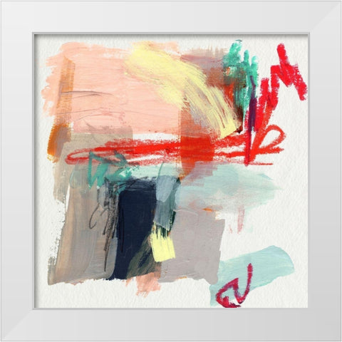 Abstract Metro Maps I White Modern Wood Framed Art Print by Parker, Jennifer Paxton