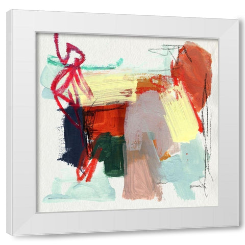 Abstract Metro Maps II White Modern Wood Framed Art Print by Parker, Jennifer Paxton