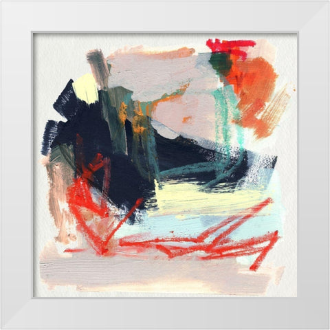 Abstract Metro Maps IV White Modern Wood Framed Art Print by Parker, Jennifer Paxton