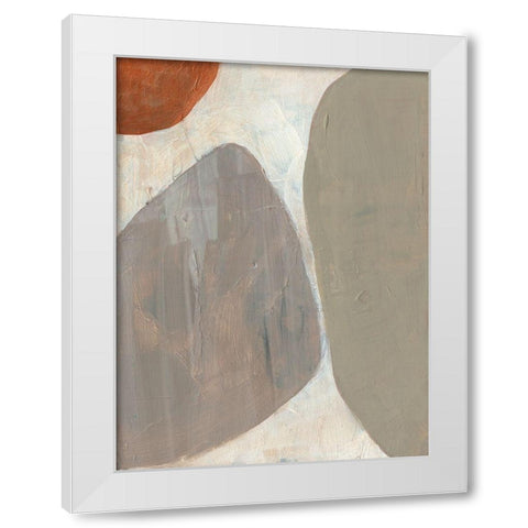 Three Stones I White Modern Wood Framed Art Print by Goldberger, Jennifer